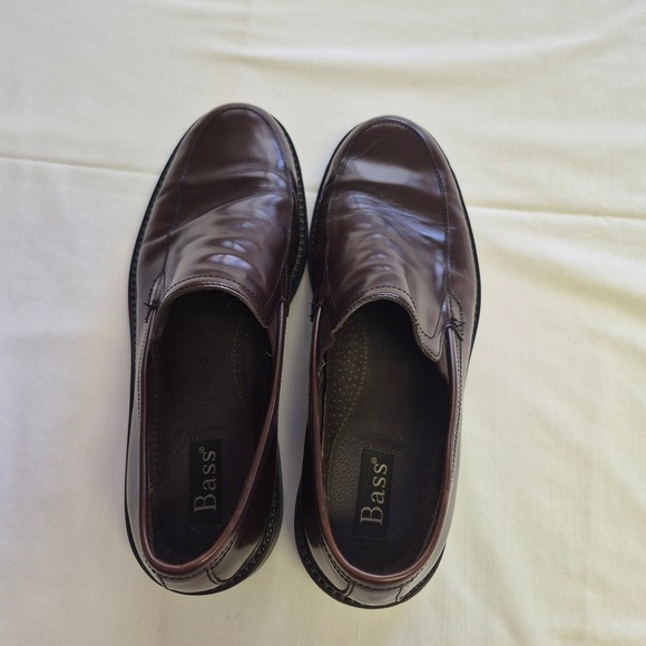 Bass Other - Bass Men Gavin Loafer Dress Shoe Size 11.5 Wide Brown Leather Slip On Made Italy